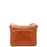 Borsa a tracolla da donna 100% pelle 5530-Cognac I Fratelli