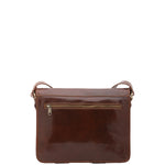 Borsa a tracolla da donna 100% pelle 5530-Marrone I Fratelli