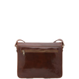 Borsa a tracolla da donna 100% pelle 5530-Marrone I Fratelli