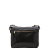 Borsa a tracolla da donna 100% pelle 5530-Nero I Fratelli