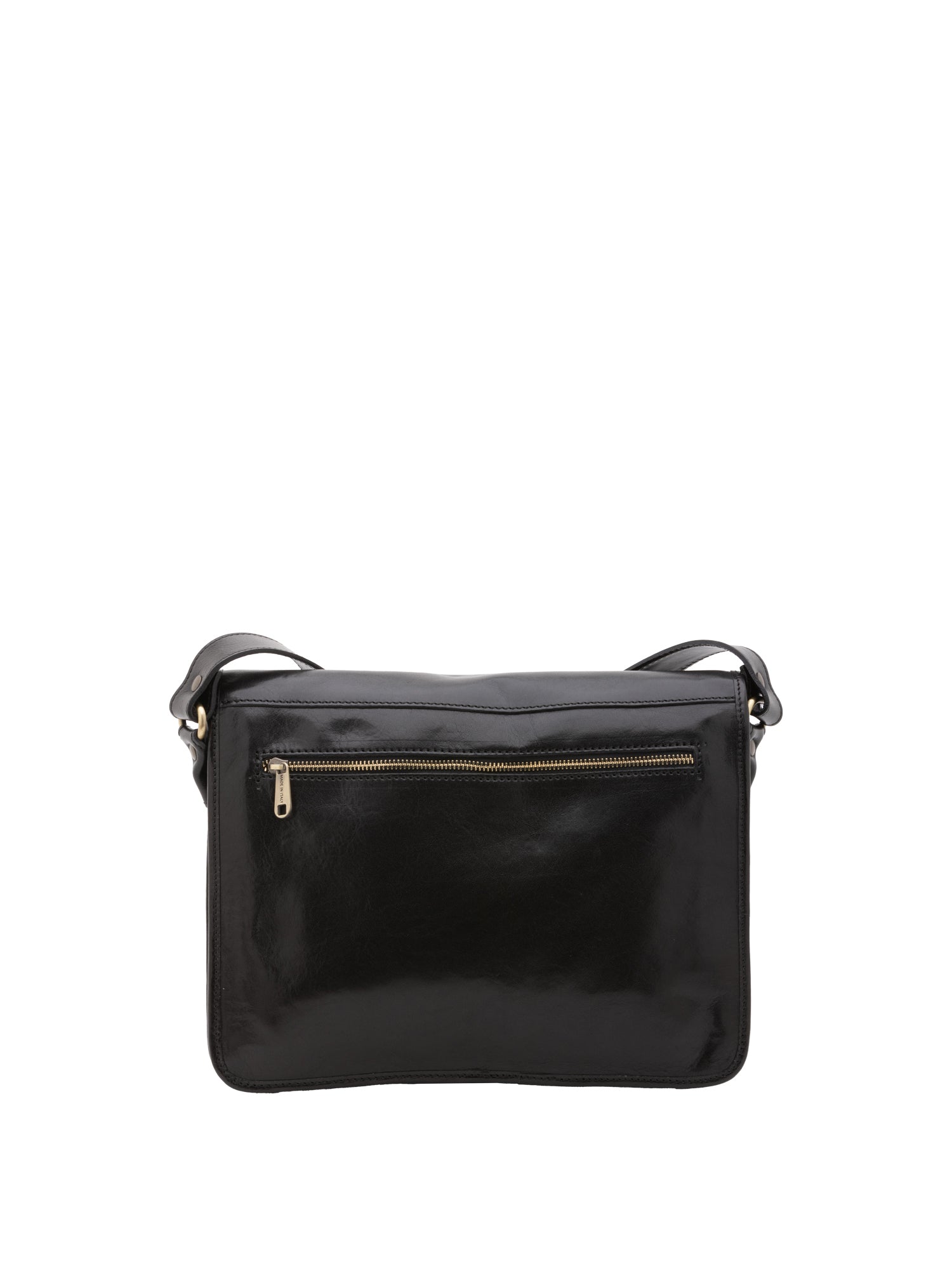 Borsa a tracolla da donna 100% pelle 5530-Nero I Fratelli
