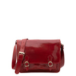 Borsa a tracolla da donna 100% pelle 5530-Rosso I Fratelli