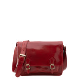 Borsa a tracolla da donna 100% pelle 5530-Rosso I Fratelli