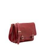 Borsa a tracolla da donna 100% pelle 5530-Rosso I Fratelli