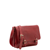 Borsa a tracolla da donna 100% pelle 5530-Rosso I Fratelli