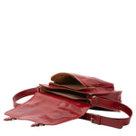Borsa a tracolla da donna 100% pelle 5530-Rosso I Fratelli