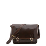Borsa a tracolla da donna 100% pelle 5530-Tmoro I Fratelli