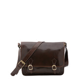 Borsa a tracolla da donna 100% pelle 5530-Tmoro I Fratelli