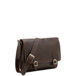 Borsa a tracolla da donna 100% pelle 5530-Tmoro I Fratelli