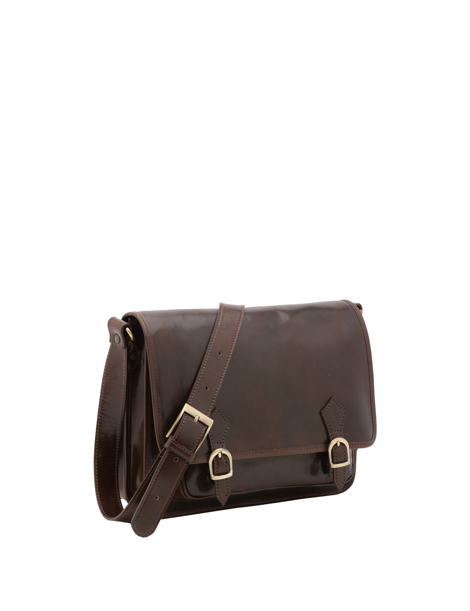 Borsa a tracolla da donna 100% pelle 5530-Tmoro I Fratelli