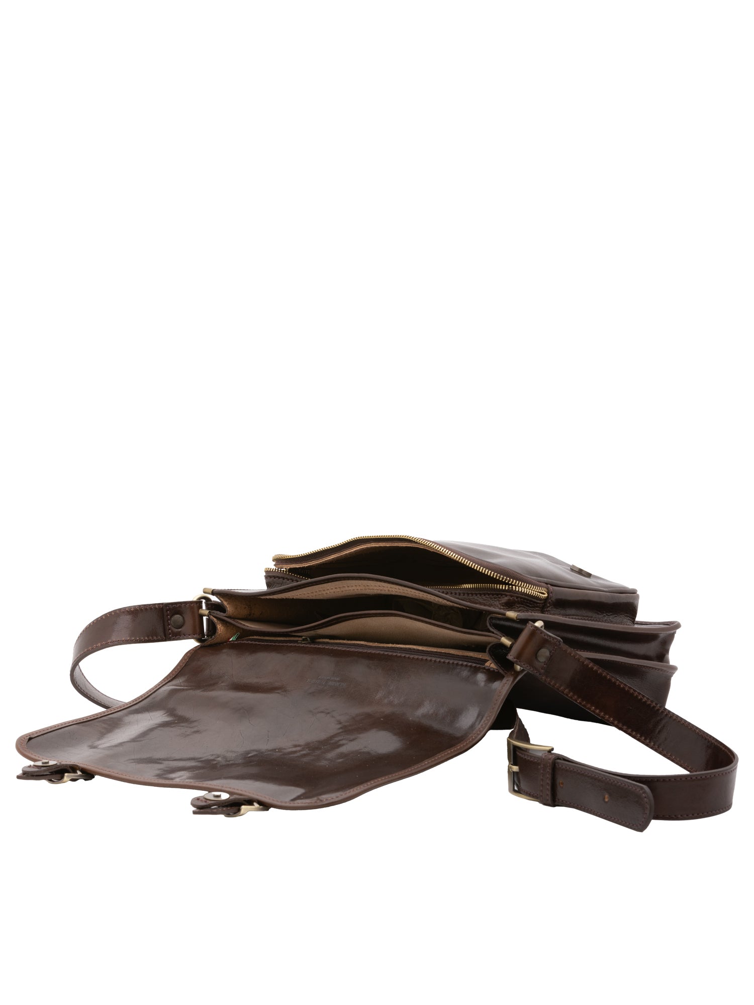 Borsa a tracolla da donna 100% pelle 5530-Tmoro I Fratelli