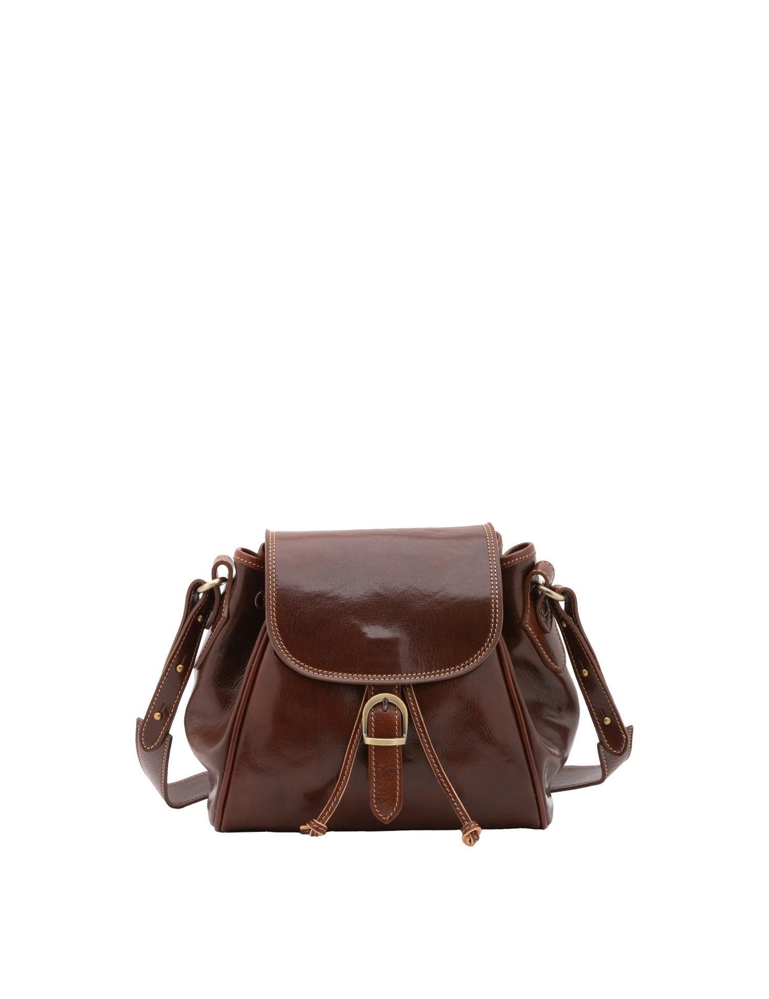 Borsa a secchiello da donna Vera pelle 5531-Marrone I Fratelli