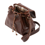Borsa a secchiello da donna Vera pelle 5531-Marrone I Fratelli