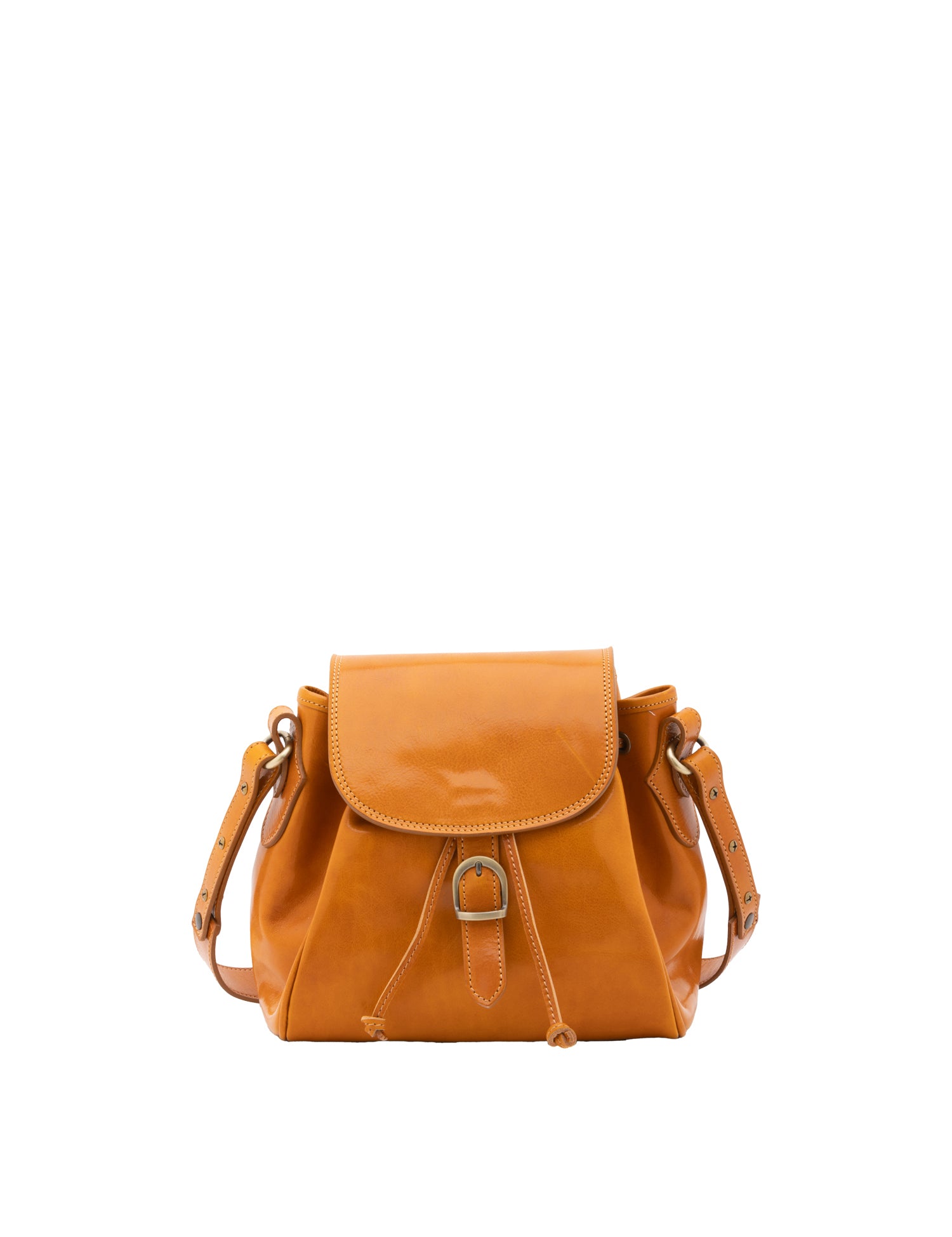 Borsa a secchiello da donna Vera pelle 5531-Senape I Fratelli