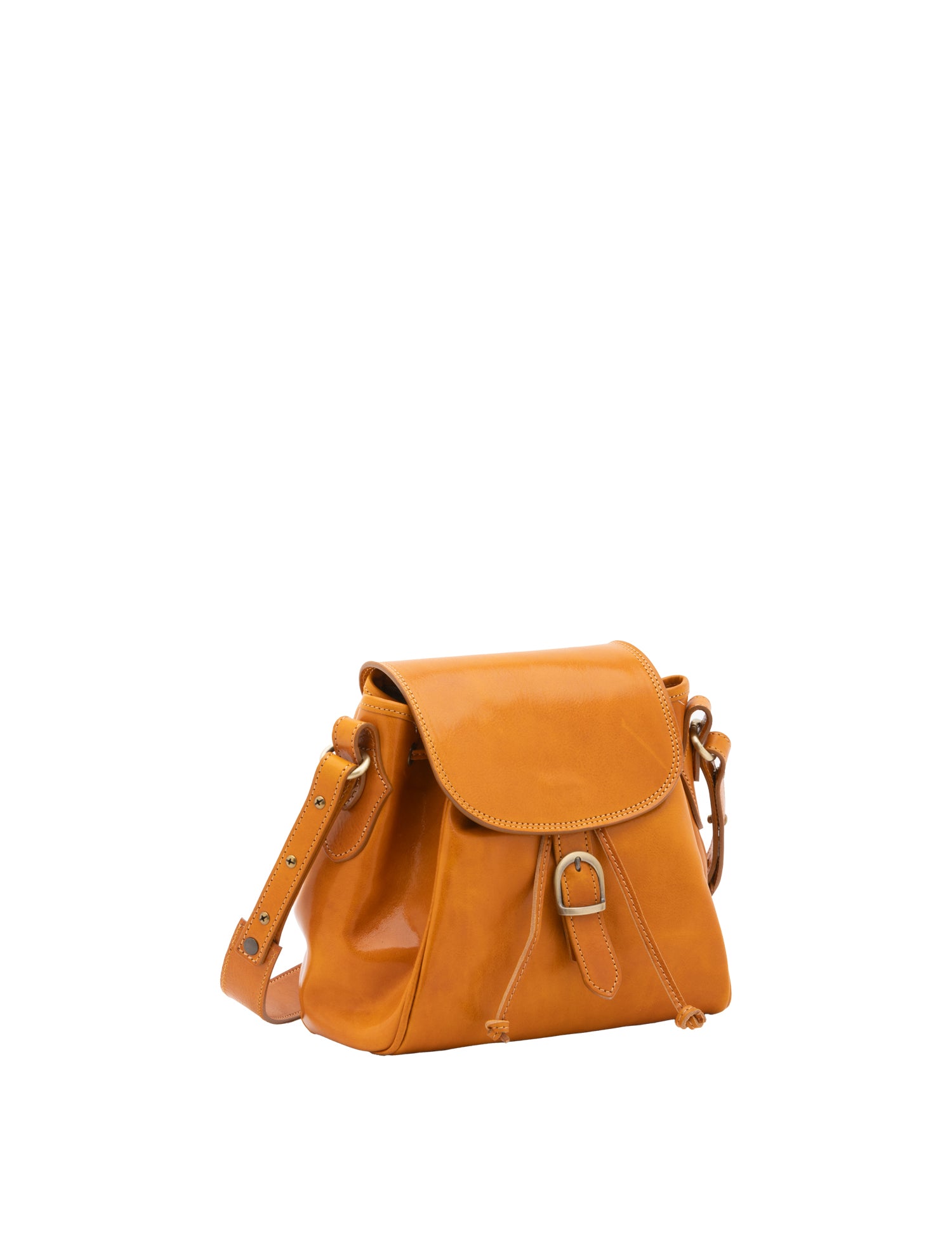 Borsa a secchiello da donna Vera pelle 5531-Senape I Fratelli