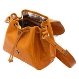 Borsa a secchiello da donna Vera pelle 5531-Senape I Fratelli