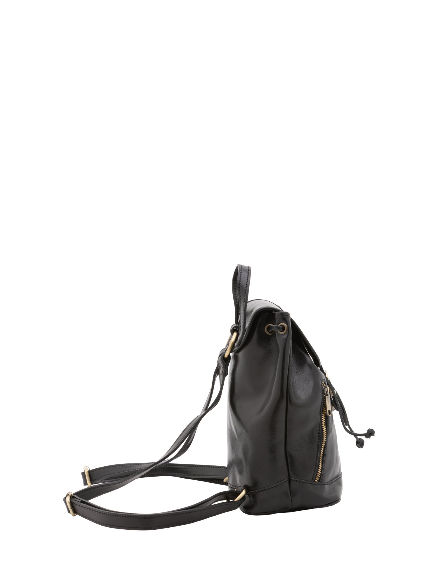 Borsa a spalla da donna Vera pelle 5532-Nero I Fratelli