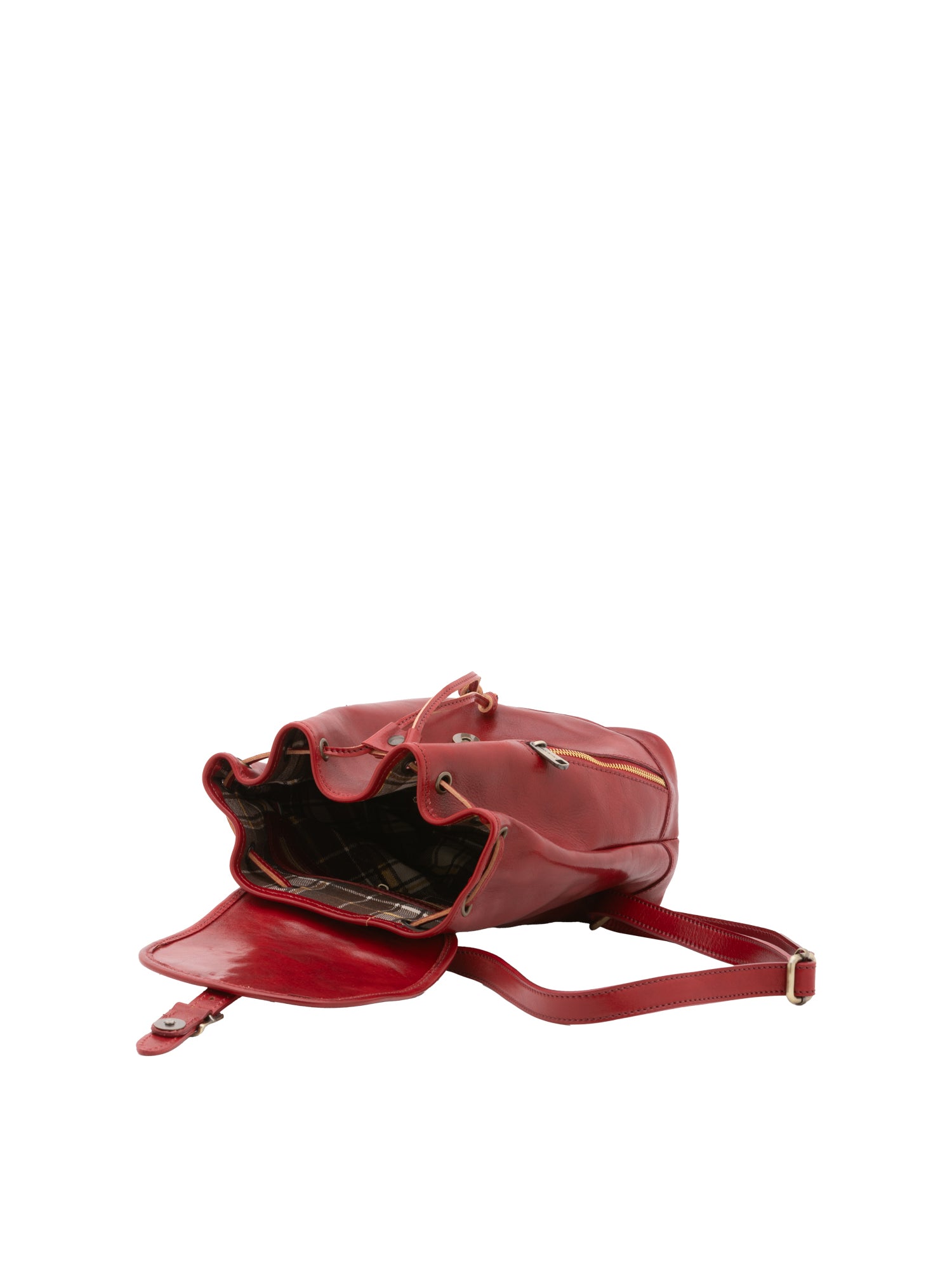 Borsa a spalla da donna Vera pelle 5532-Rosso I Fratelli