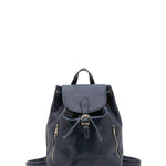 Borsa a spalla da donna 100% pelle artigianale 5533-Blu I Fratelli