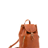 Borsa a spalla da donna 100% pelle artigianale 5533-Cognac I Fratelli