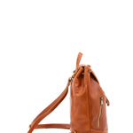 Borsa a spalla da donna 100% pelle artigianale 5533-Cognac I Fratelli