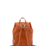 Borsa a spalla da donna 100% pelle artigianale 5533-Cognac I Fratelli