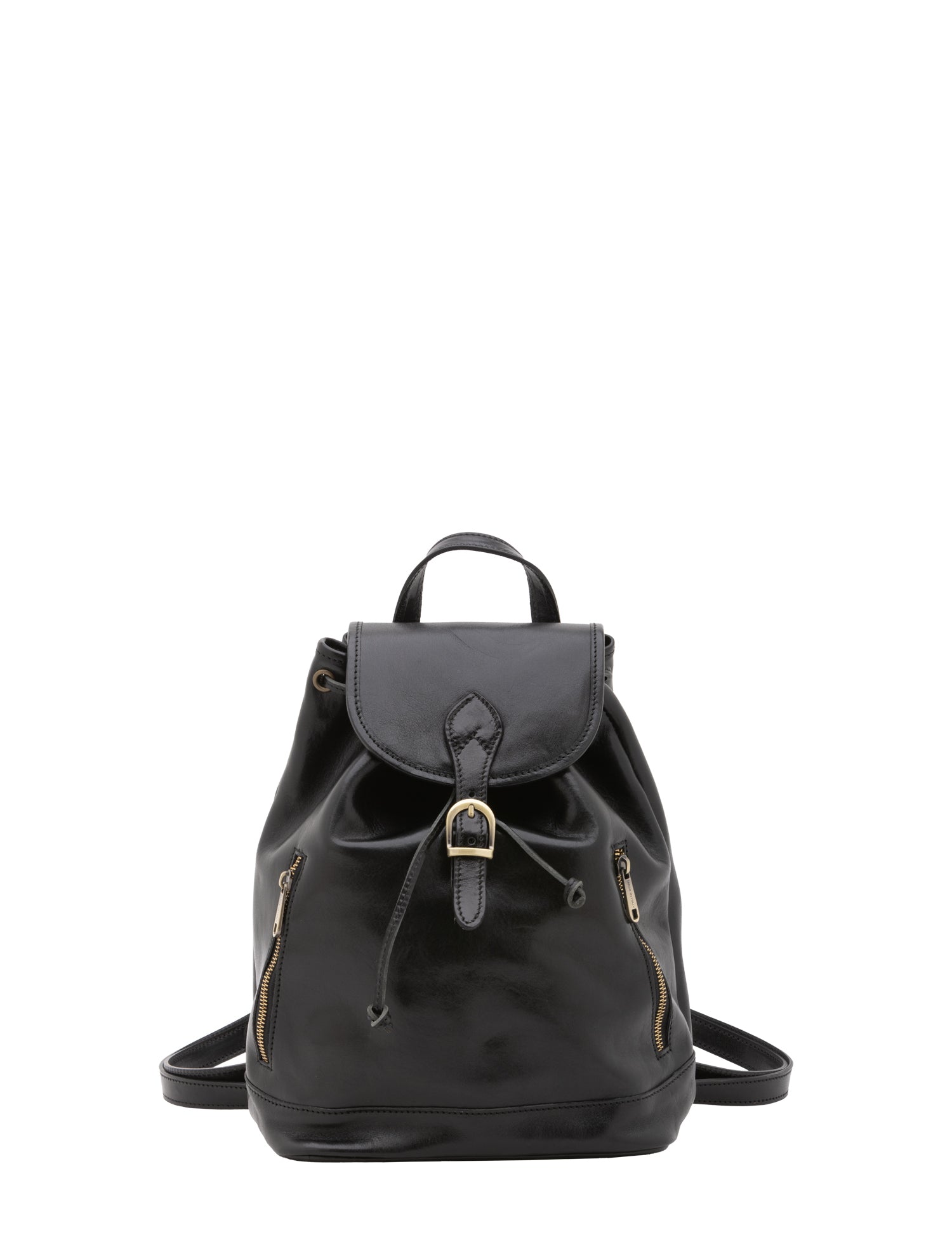 Borsa a spalla da donna 100% pelle artigianale 5533-Nero I Fratelli