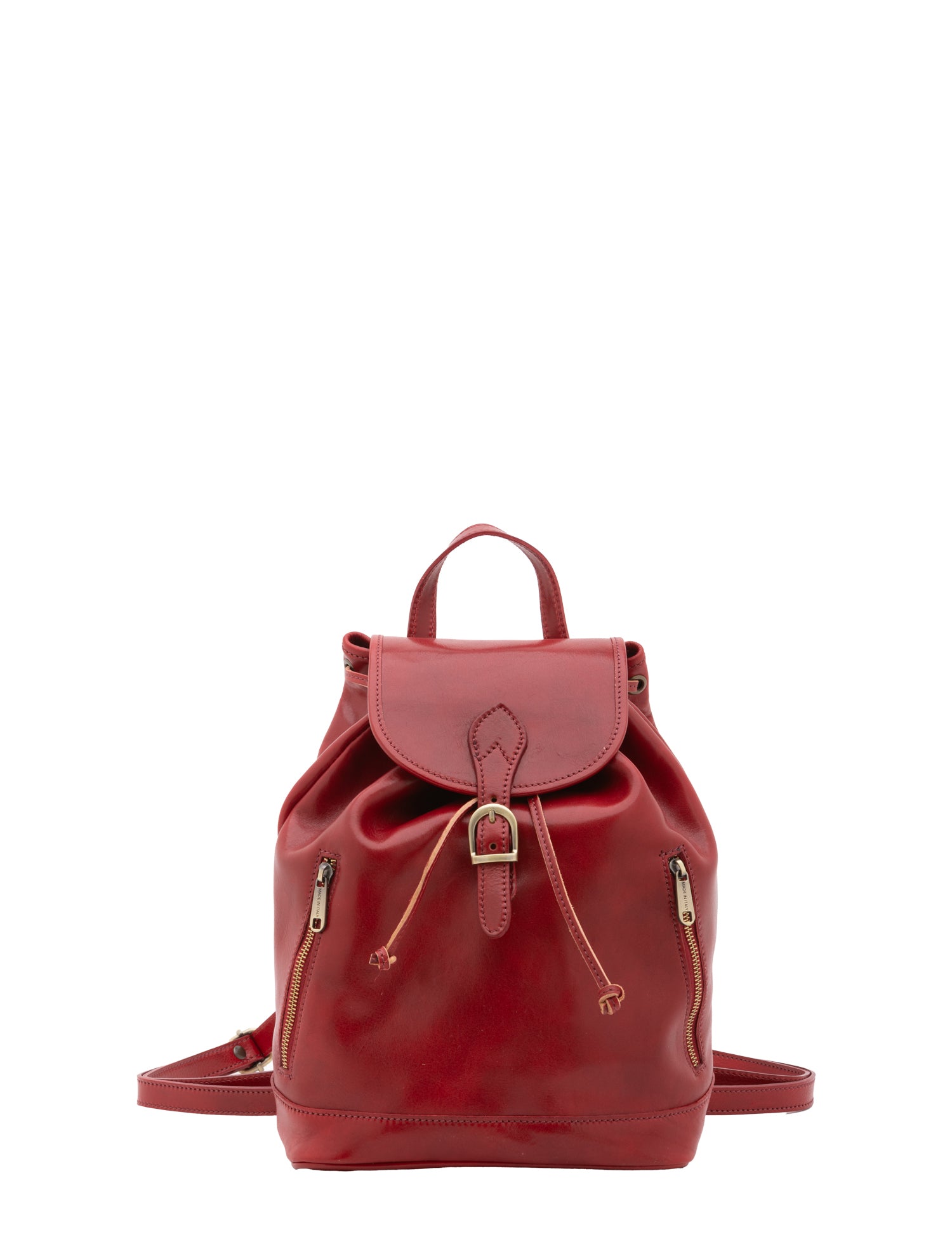 Borsa a spalla da donna 100% pelle artigianale 5533-Rosso I Fratelli