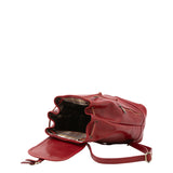 Borsa a spalla da donna 100% pelle artigianale 5533-Rosso I Fratelli