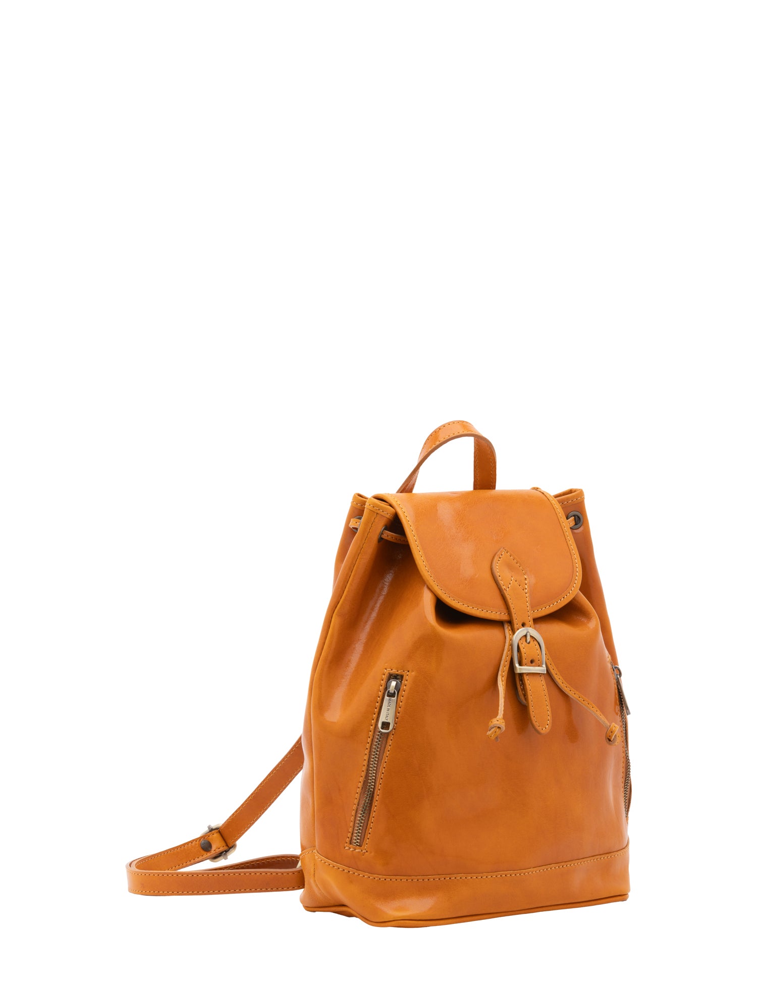 Borsa a spalla da donna 100% pelle artigianale 5533-Senape I Fratelli