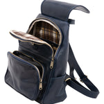 Borsa a spalla da donna Vera pelle 5534-Blu I Fratelli