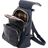 Borsa a spalla da donna Vera pelle 5534-Blu I Fratelli
