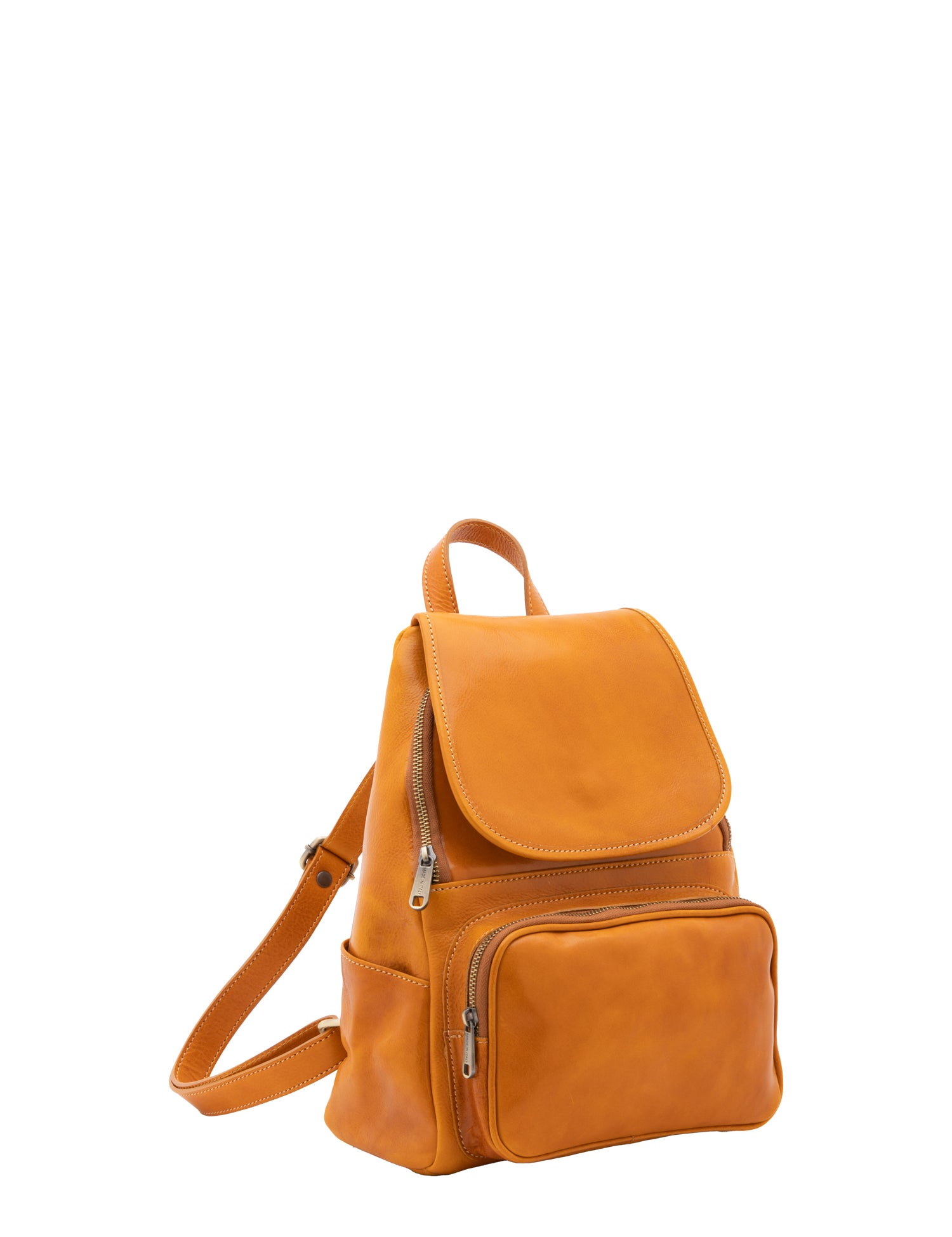 Borsa a spalla da donna Vera pelle 5534-Senape I Fratelli