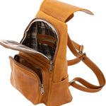 Borsa a spalla da donna Vera pelle 5534-Senape I Fratelli
