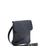 Borsa a tracolla da uomo in vera pelle Made in Italy 5535-Blu I Fratelli