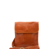 Borsa a tracolla da uomo in vera pelle Made in Italy 5535-Cognac I Fratelli