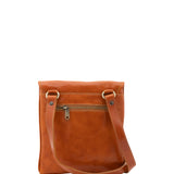 Borsa a tracolla da uomo in vera pelle Made in Italy 5535-Cognac I Fratelli