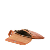 Borsa a tracolla da uomo in vera pelle Made in Italy 5535-Cognac I Fratelli