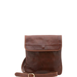 Borsa a tracolla da uomo in vera pelle Made in Italy 5535-Marrone I Fratelli