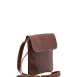 Borsa a tracolla da uomo in vera pelle Made in Italy 5535-Marrone I Fratelli
