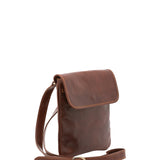 Borsa a tracolla da uomo in vera pelle Made in Italy 5535-Marrone I Fratelli