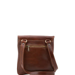 Borsa a tracolla da uomo in vera pelle Made in Italy 5535-Marrone I Fratelli