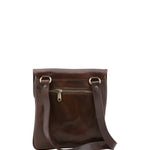 Borsa a tracolla da uomo in vera pelle Made in Italy 5535-Tmoro I Fratelli