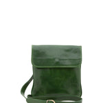 Borsa a tracolla da uomo in vera pelle Made in Italy 5535-Verde I Fratelli