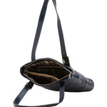 Borsa a spalla da donna 100% pelle 5536-Blu I Fratelli