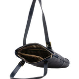 Borsa a spalla da donna 100% pelle 5536-Blu I Fratelli