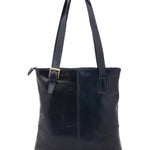 Borsa a spalla da donna 100% pelle 5536-Blu I Fratelli