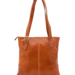 Borsa a spalla da donna 100% pelle 5536-Cognac I Fratelli
