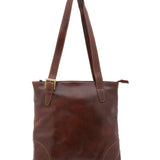 Borsa a spalla da donna 100% pelle 5536-Marrone I Fratelli