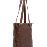 Borsa a spalla da donna 100% pelle 5536-Marrone I Fratelli